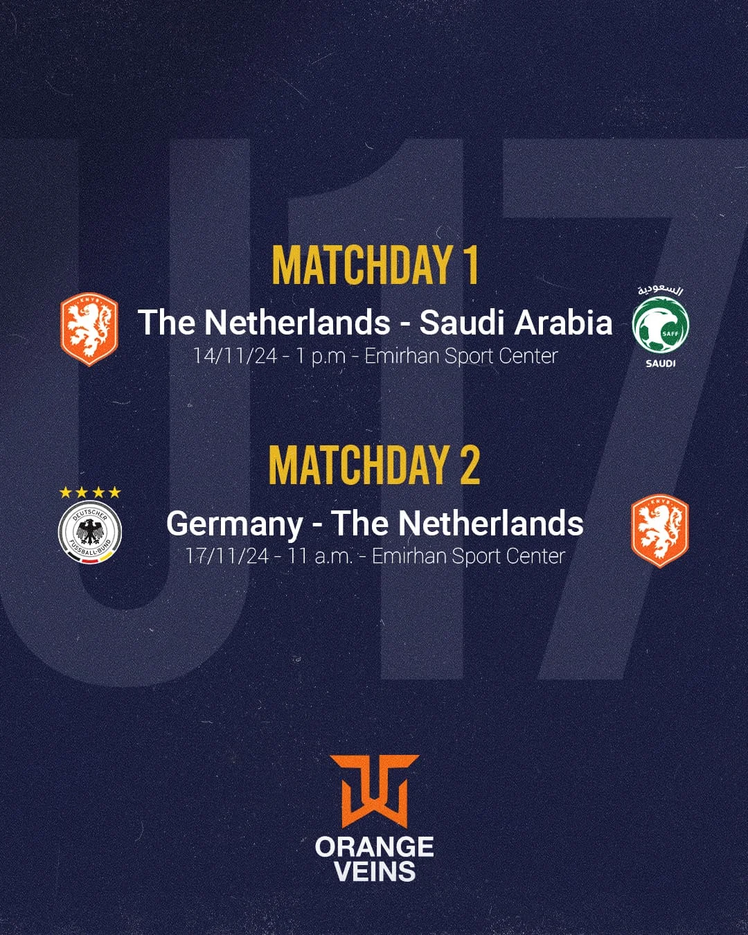 Match Schedule U17 1