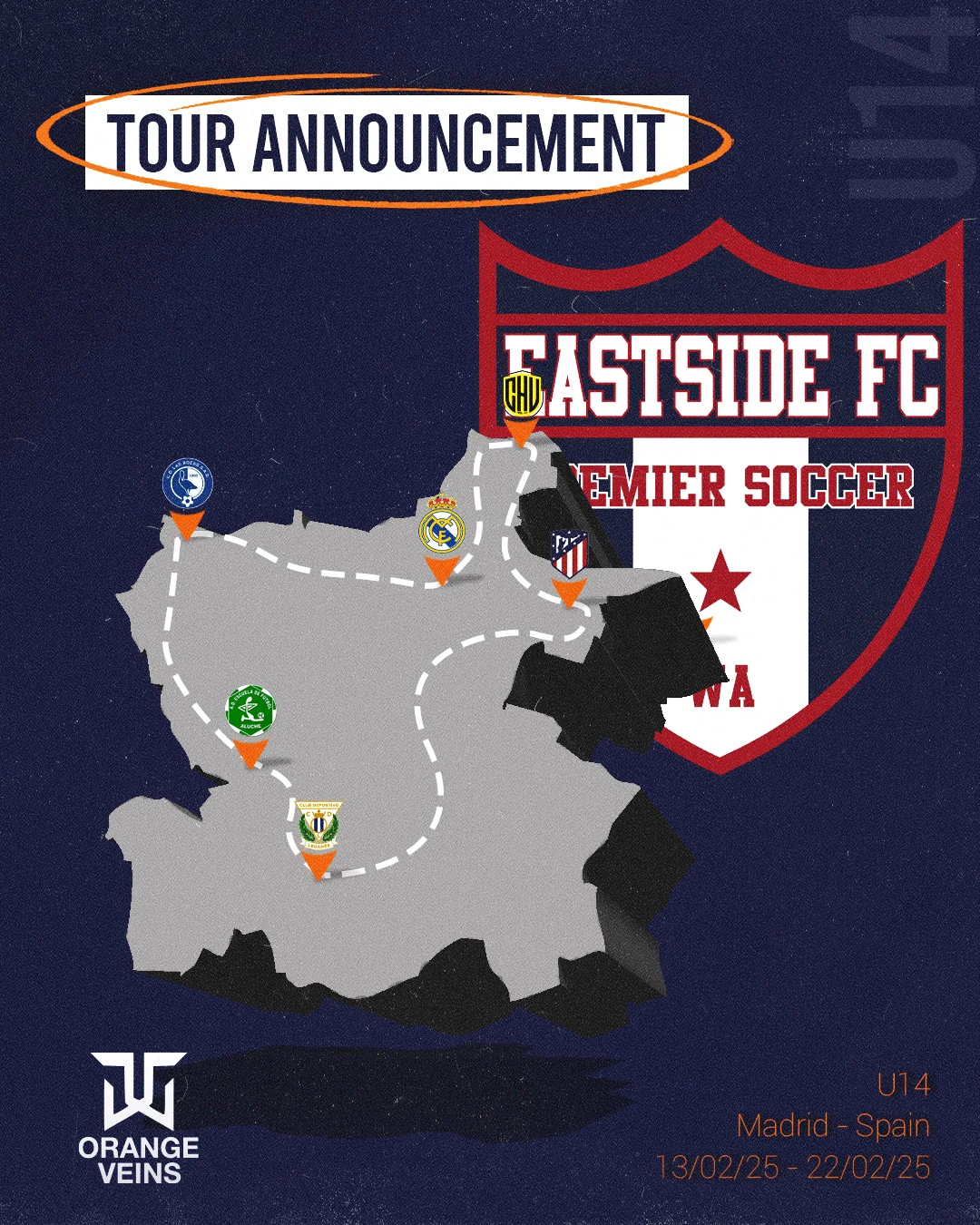 Eastside FC U14 - Madrid Trip - Map 2